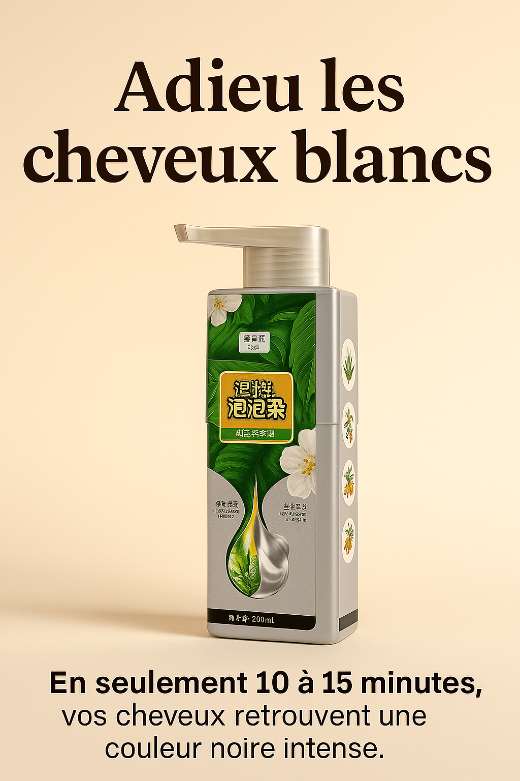 Shampooing Colorant Noir 200ml - La solution pour rajeunir vos cheveux
