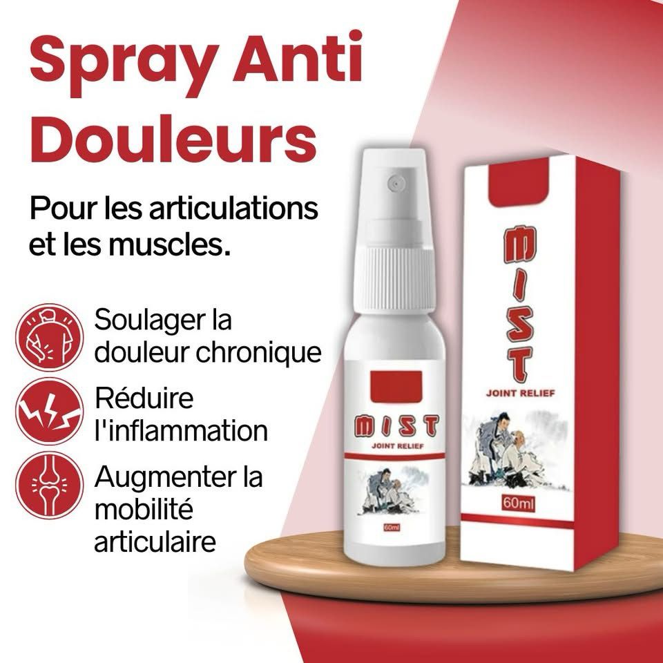 Spray Anti-Douleurs – Soulagement Instantané des Articulations et Muscles