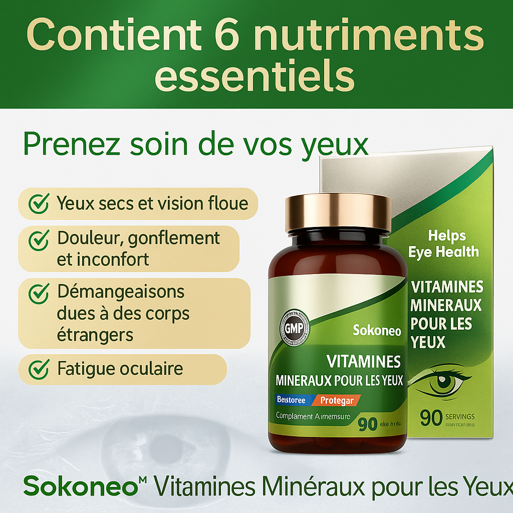 Sokoneo™ Vitamines & Minéraux pour les Yeux