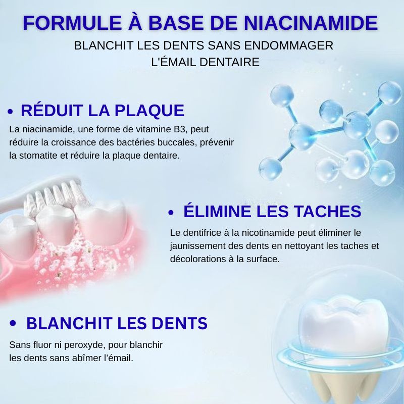 🦷 Dentifrice blanchissant à la niacinamide - Pour des dents plus saines et plus blanches ! (ci)