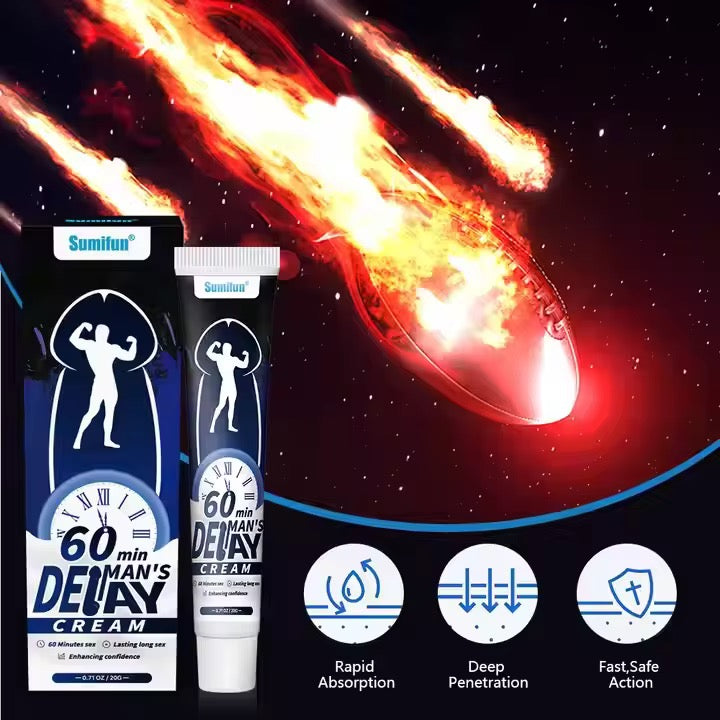 🔥 Crème Retardante 60 Min Delay - Pour des Performances Inoubliables au lit 🔥