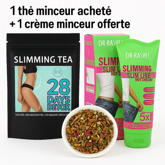 🔥 Offre Minceur Complète : Crème Amincissante + Thé Détox 28 Jours OFFERT