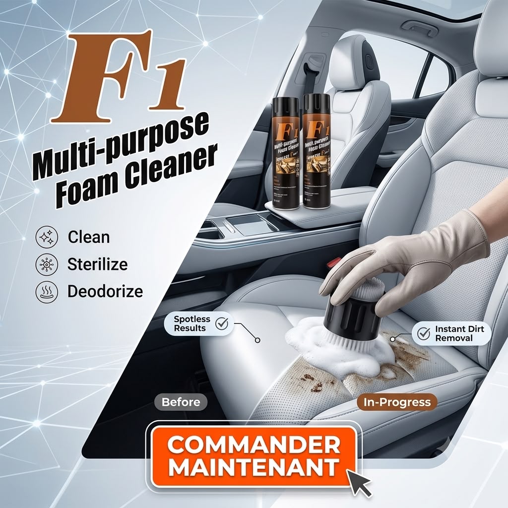 Nettoyant Mousse Active F1 Multi-Usage + Brosse Intégrée (650ml)