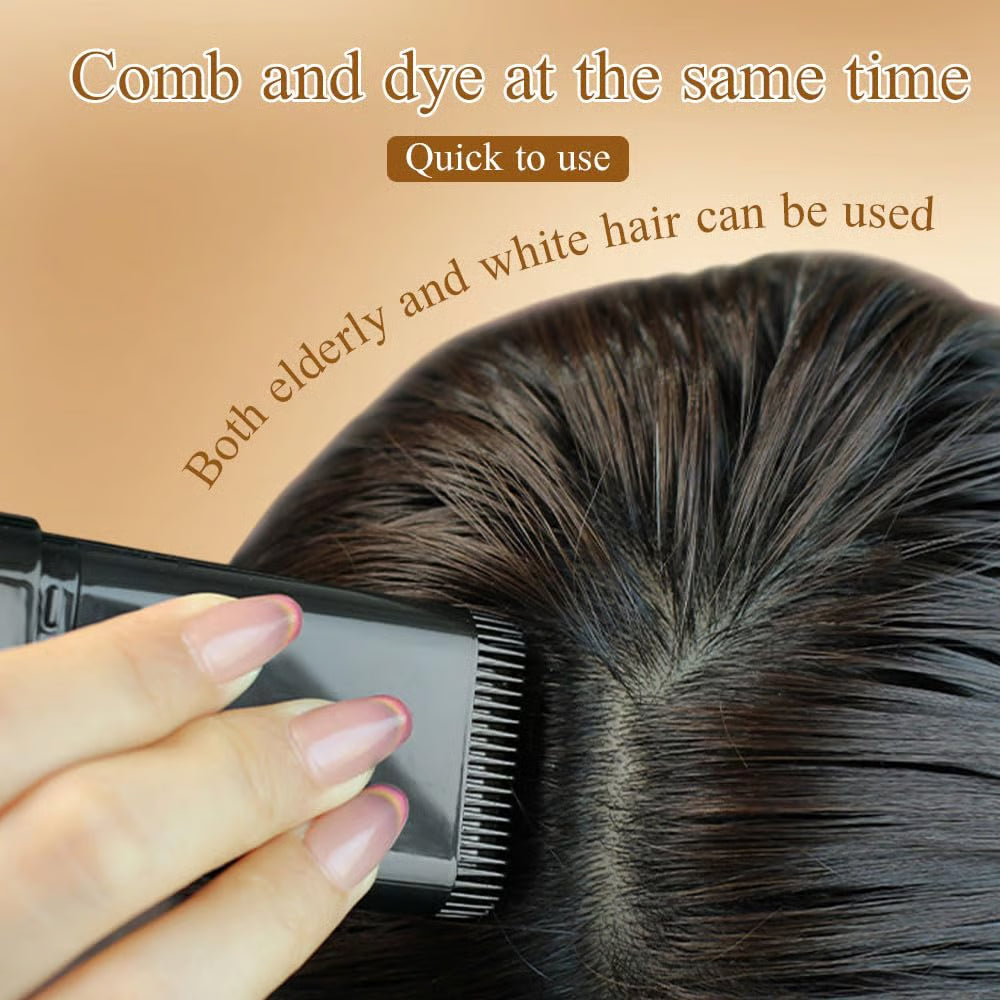 🔥Offre spéciale 👍🏻Peigne de teinture capillaire portable pour la couverture des cheveux gris - Imperméable et résistant à la transpiration (ga)