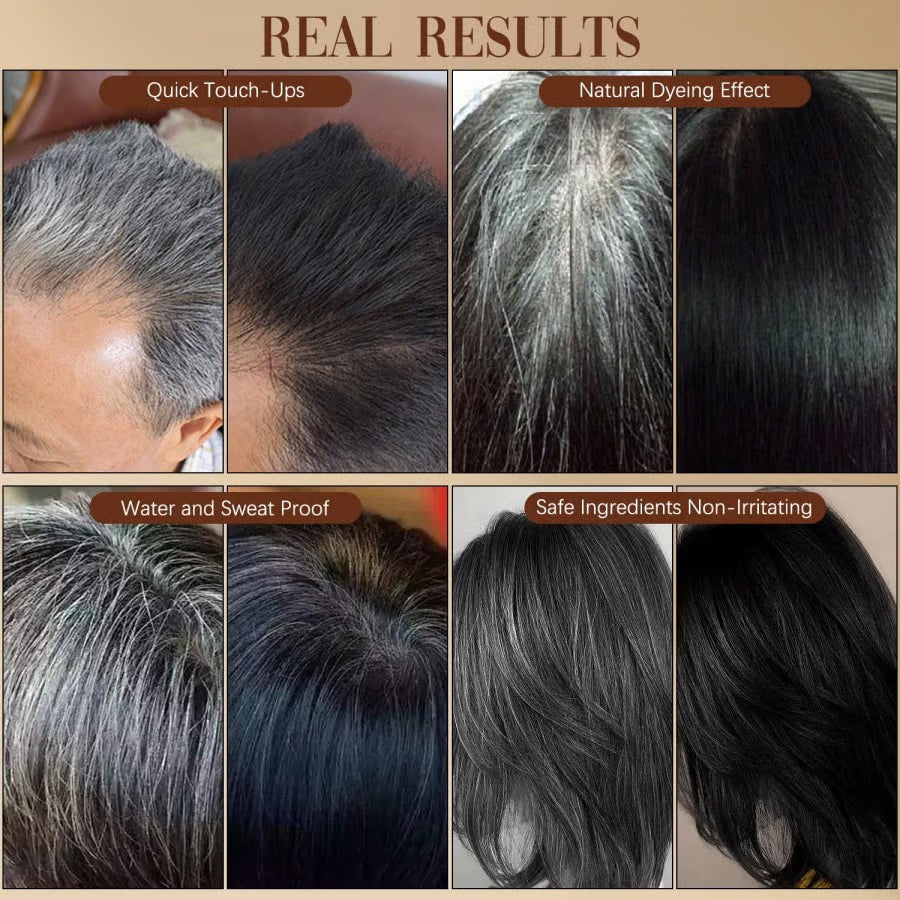 🔥Offre spéciale 👍🏻Peigne de teinture capillaire portable pour la couverture des cheveux gris - Imperméable et résistant à la transpiration (ga)
