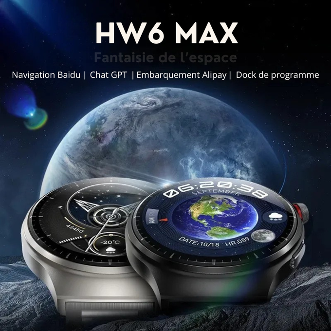 La Montre HW6 MAX Pro 2025 Premium + Cadeau exclusif aujourd'hui